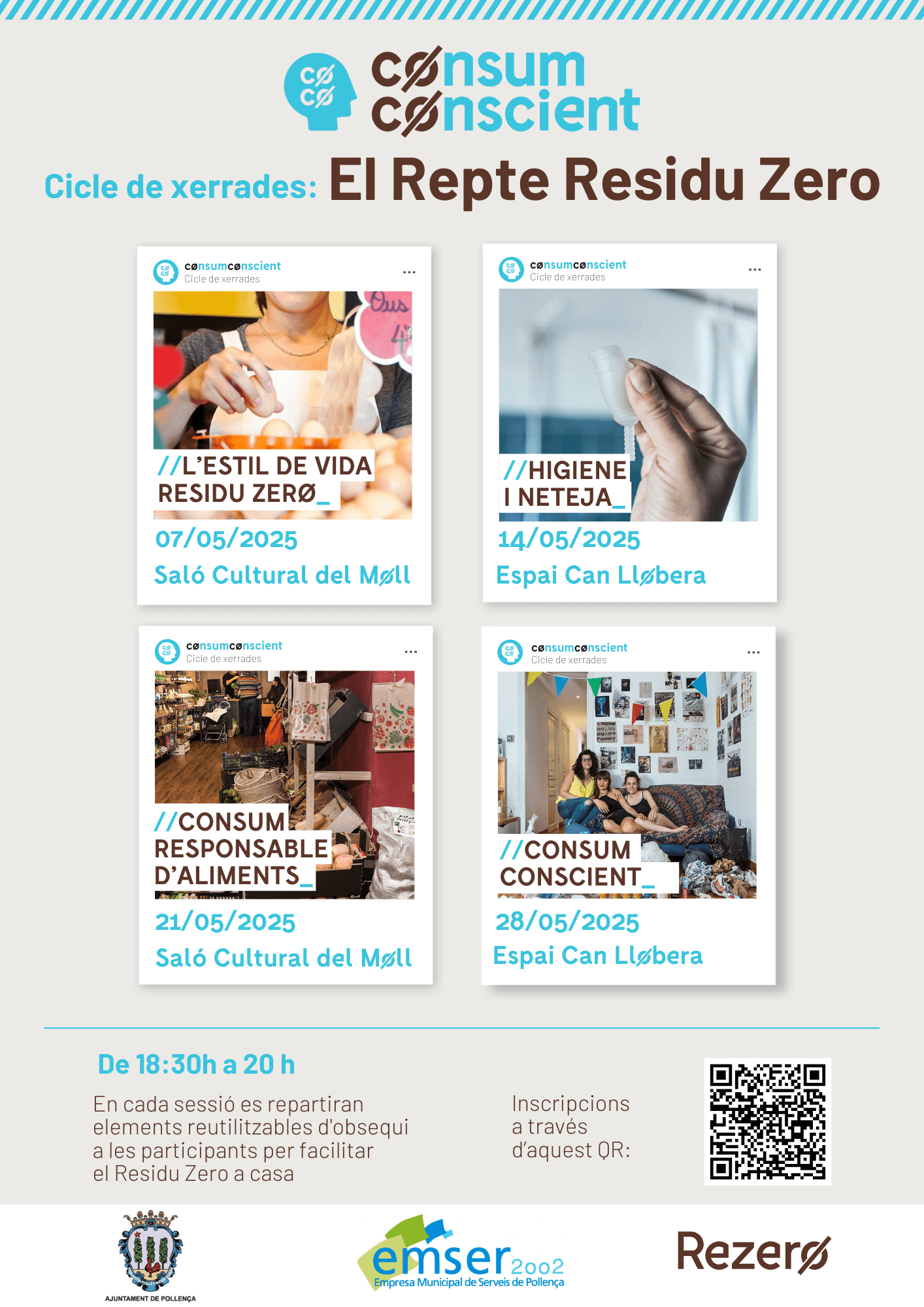 EMSER impulsa el cicle de xerrades “El Repte Residu Zero”, per a un consum conscient i amb l’objectiu principal de reduir residus a casa