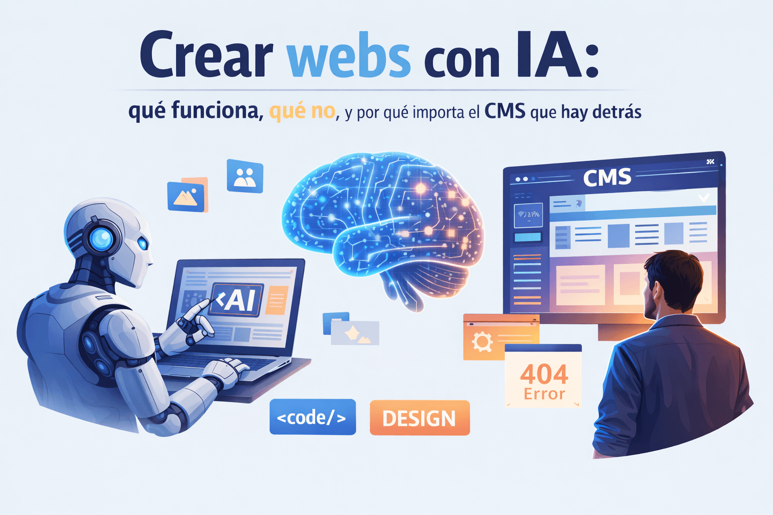 Crear webs con IA: Qué funciona, qué no, y por qué importa el CMS que hay detrás
