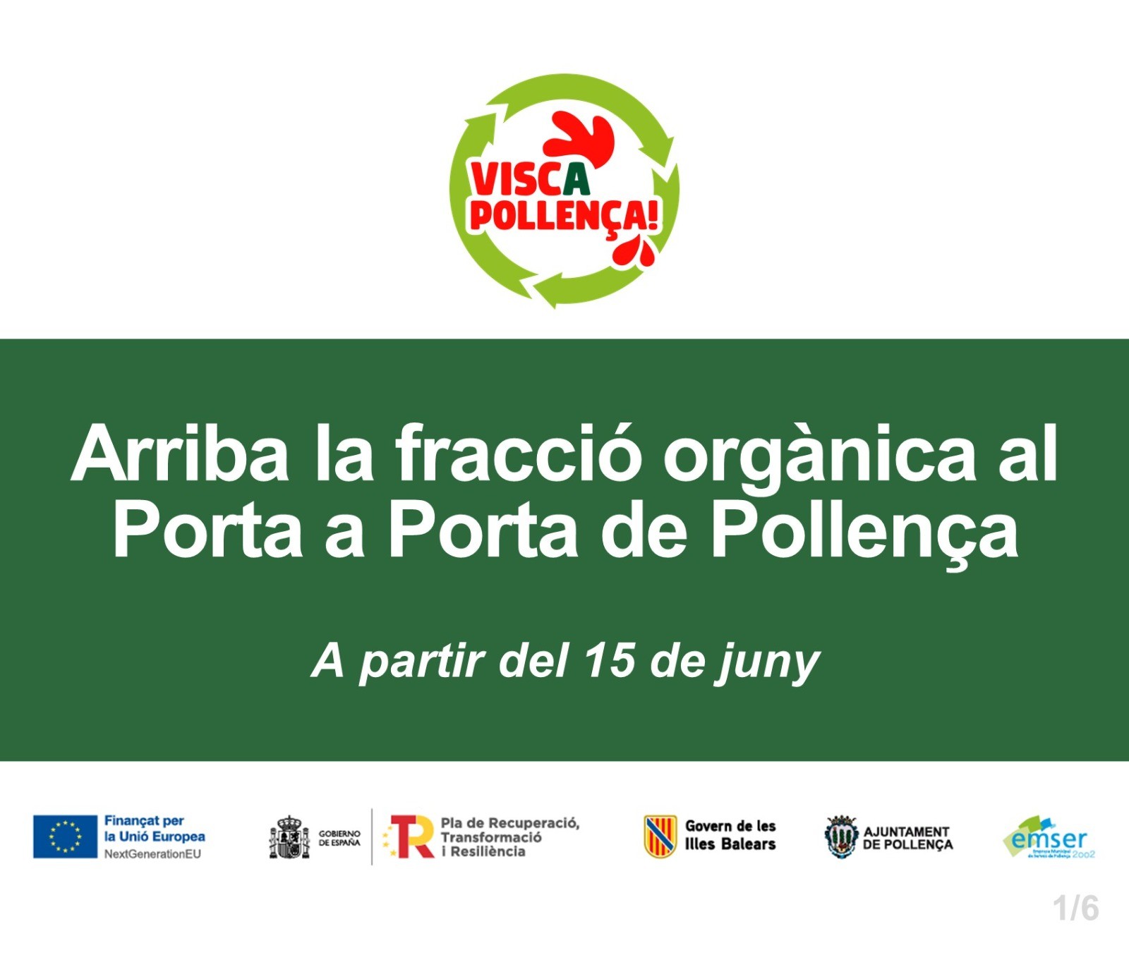 Repartiment del kit per la recollida d'orgànica al nucli de Pollença